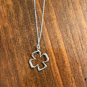 Elegant Silver Clover Necklace